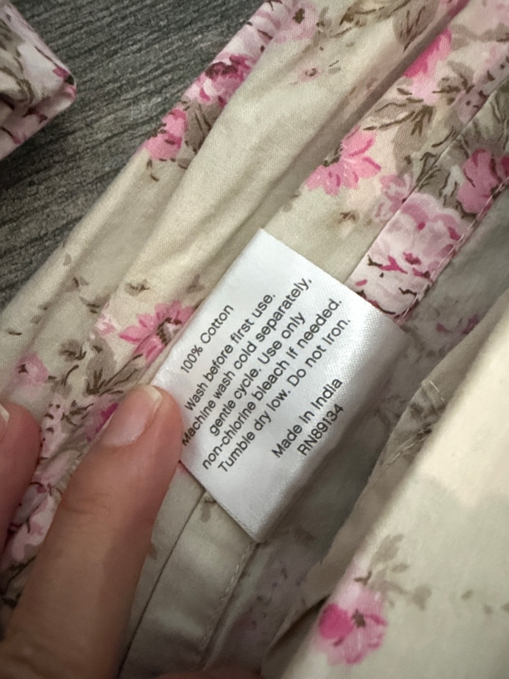 Farmhouse Rachel Ashwell Rose Sheet Set KING Tan Beige Pinks Sage Green - Picture 4 of 5